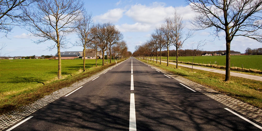 Een provinciale weg. 